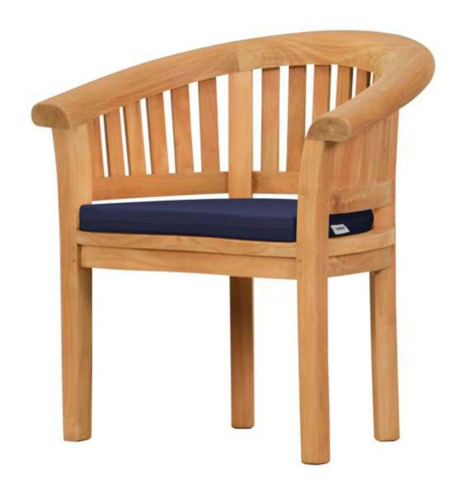 für für Kai Polster 43 Gartensessel hochwertiges Sesselauflage Wiechmann Marineblau 57 UV-stabiles Kissen Sitzauflage & cm als Bananensessel, waschbares x