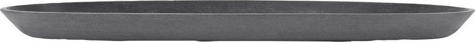 ECOPOTS Blumentopfuntersetzer SAUCER OVAL Grey, BxTxH: 13,6x13,6x3 cm