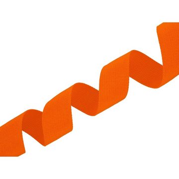 maDDma Gurtband Polyester 45m lang 15mm breit Farbwahl Rollladengurt, 053 kürbisorange