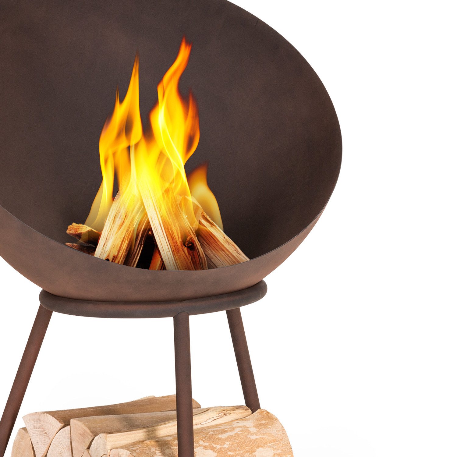 blumfeldt Feuerschale Fireball Azuma, (Set), Feuerschale Garten mit Grill Feuerkorb Feuerstelle Outdoor