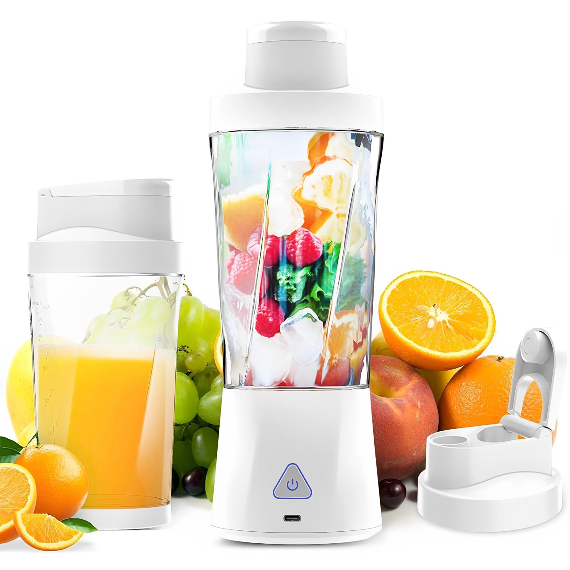 ibettertec Akku-Smoothie-Maker Entsafter,Tragbarer Mixer,kabellos,700ml,tragbarer Entsafterbecher, 360,00 W, persönlicher Blender,tragbarer Smoothie-Mixer,Reise-Entsafter