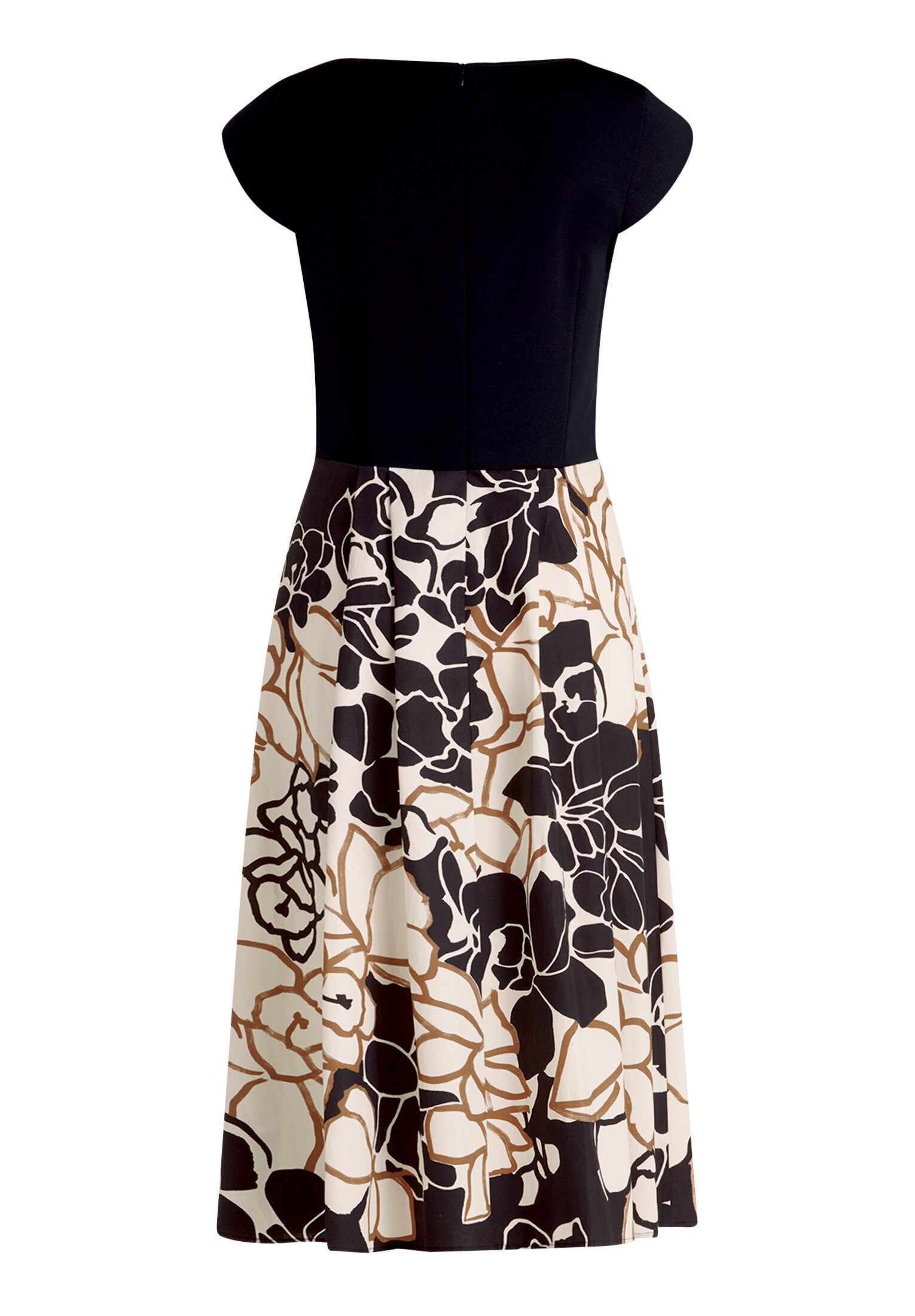 Betty Barclay Etuikleid Materialmix, Damen mit ausgestelltem Rock