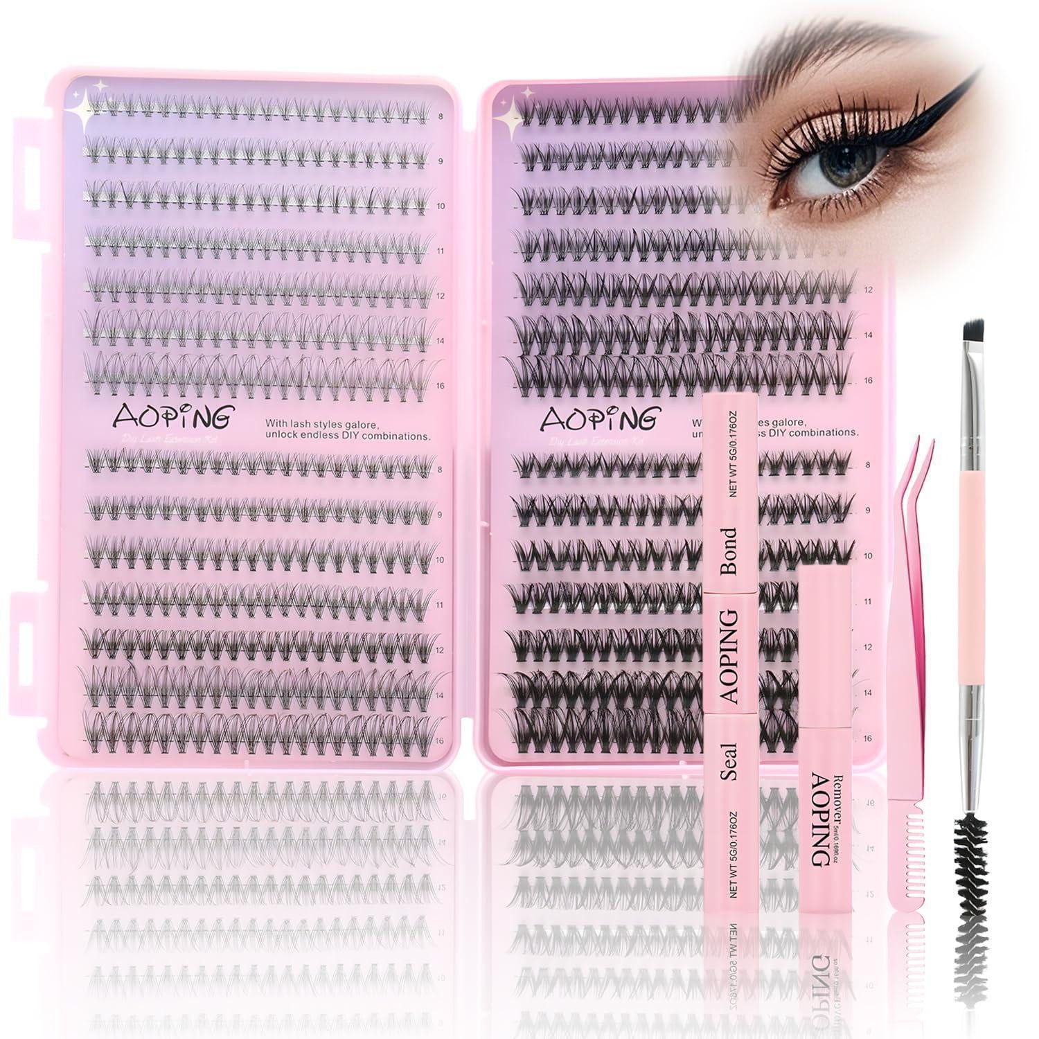 LuxusKollektion Kunsthaar-Extension Wimpern Extensions Set DIY 560pcs 10D-40D