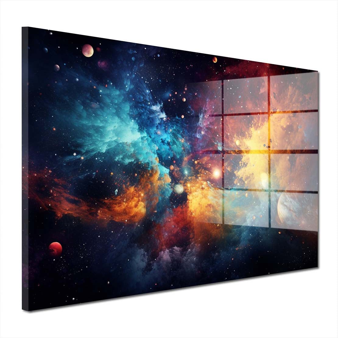 Acrylglasbild Weltraum Abstract Style Acrylglas Wandbild Bild Wanddeko Wohnzimmer XL