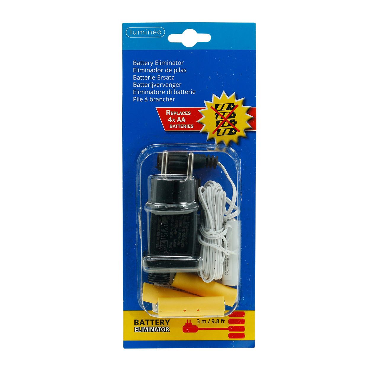 Kaemingk LED-Lichterkette Batterie-Adapter 4×AA 6V 3m - Umweltschonender Stromersatz