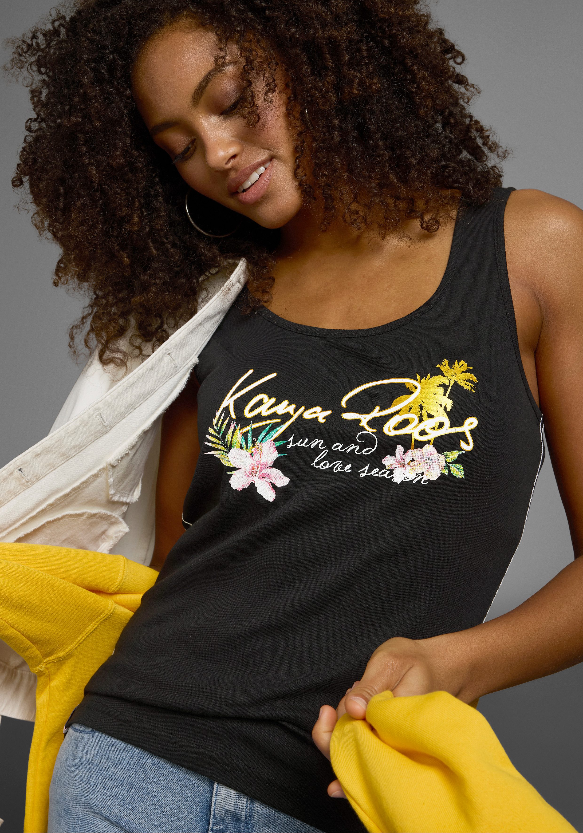 KangaROOS Tanktop mit femininem Frontdruck günstig online kaufen
