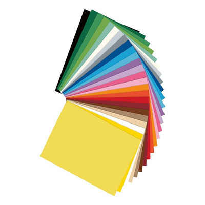Folia Bastelkartonpapier, Tonpapier in 25 Farben, Format 25x35 cm, 220 g/m², 25 Blatt