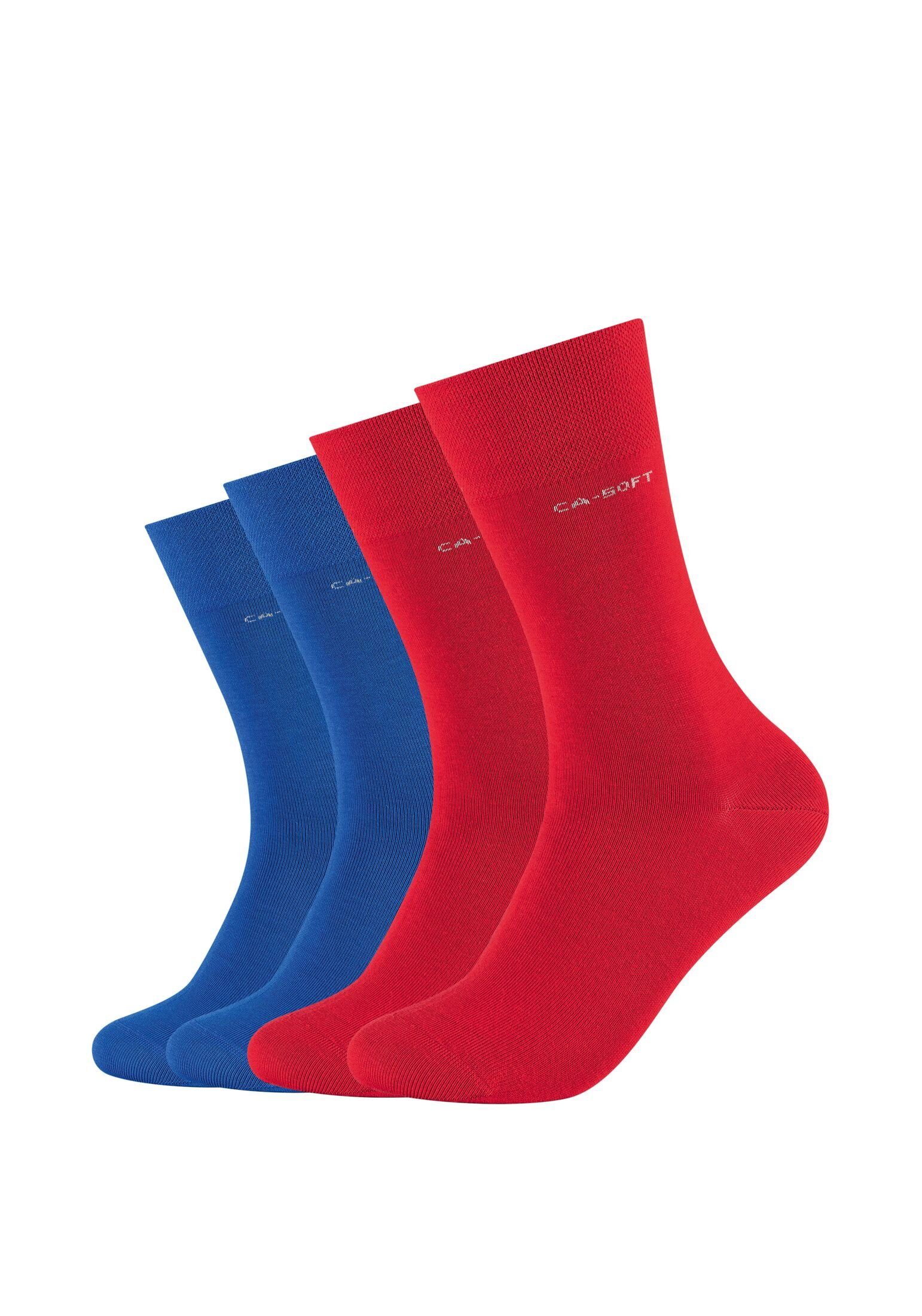 Camano Socken Socken für Damen und Herren Businesssocken Komfortbund Bequem true red