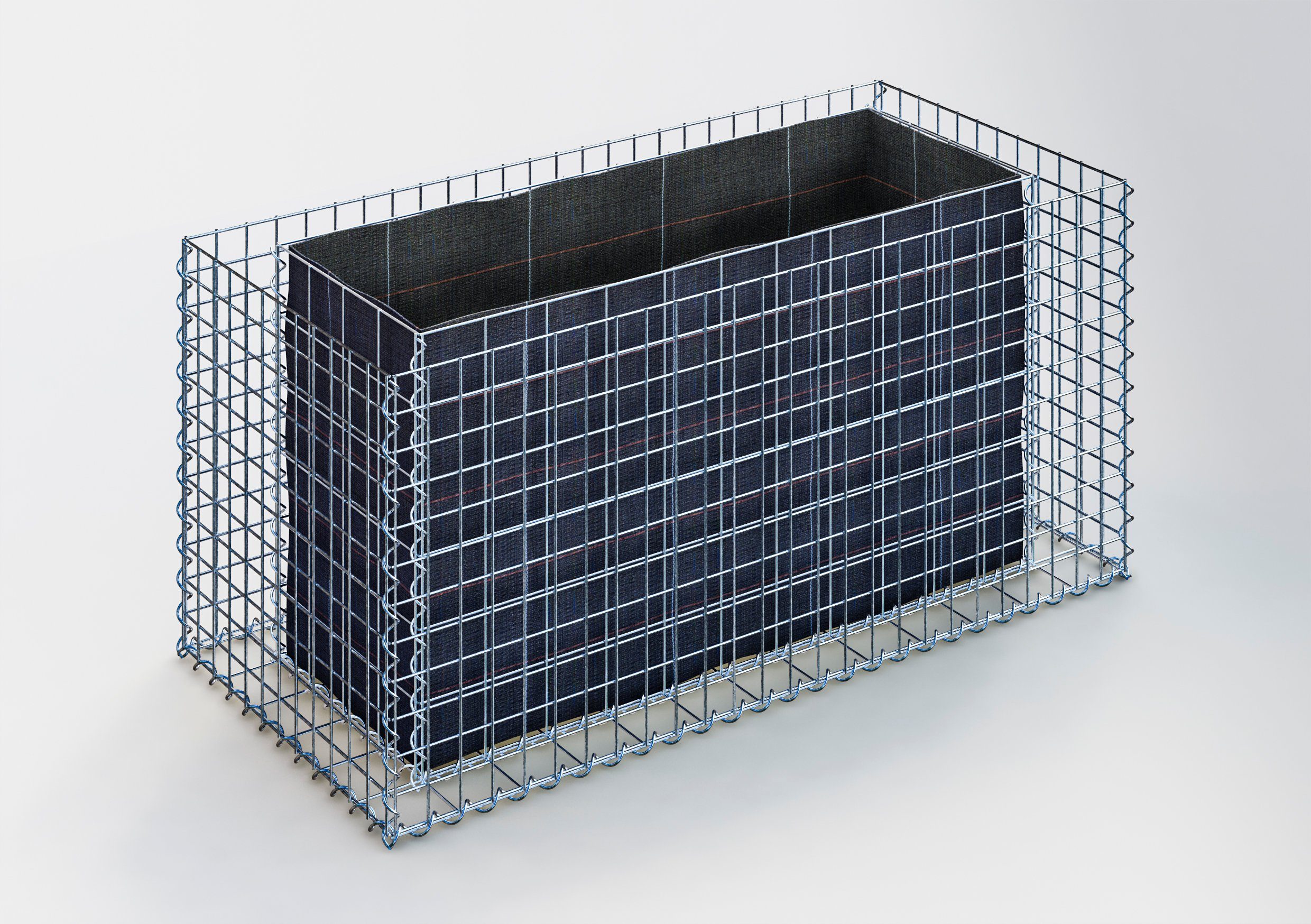 Gabiona Hochbeet Hochbeet eckig 130 cm x 60 cm x 60 cm (L x H x T), Maschenweite 5 x 5 (Hochbeet eckig 130 cm x 60 cm x 60 cm (L x H x T), Maschenweite 5 x 5 cm, Wandstärke 10 cm), 5 x 5