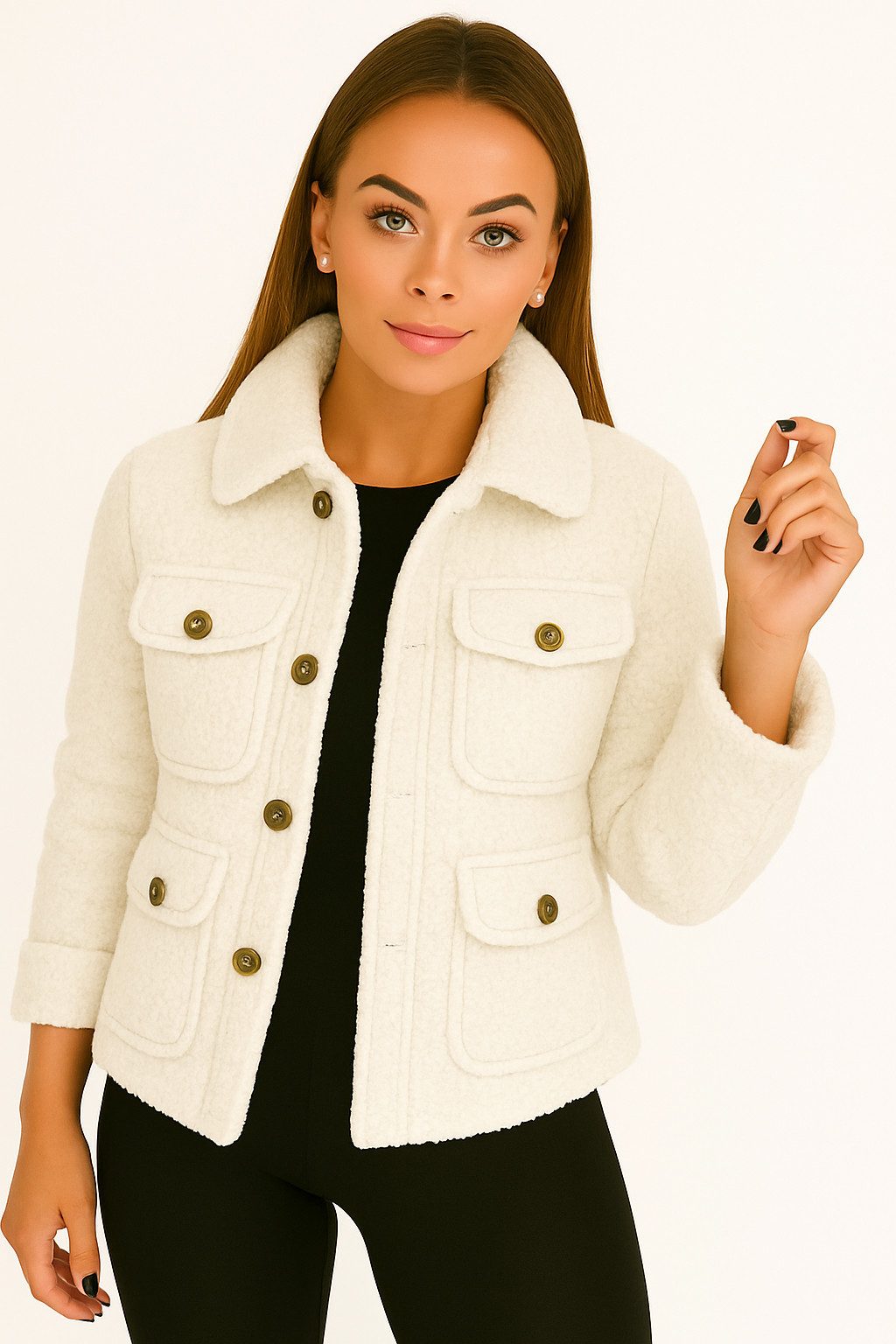 Worldclassca Fellimitatjacke Worldclassca Hemdjacke Knopf Trench günstig online kaufen