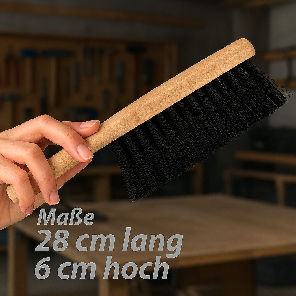 varivendo Kehrgarnitur Handfeger Industrie Schwarz 2 Stück, Werkstatt, (Stück, 2-tlg., Handfeger), Handfeger Kehrbesen Kehrset Besen Set Kehrgarnitur Kehrschaufel