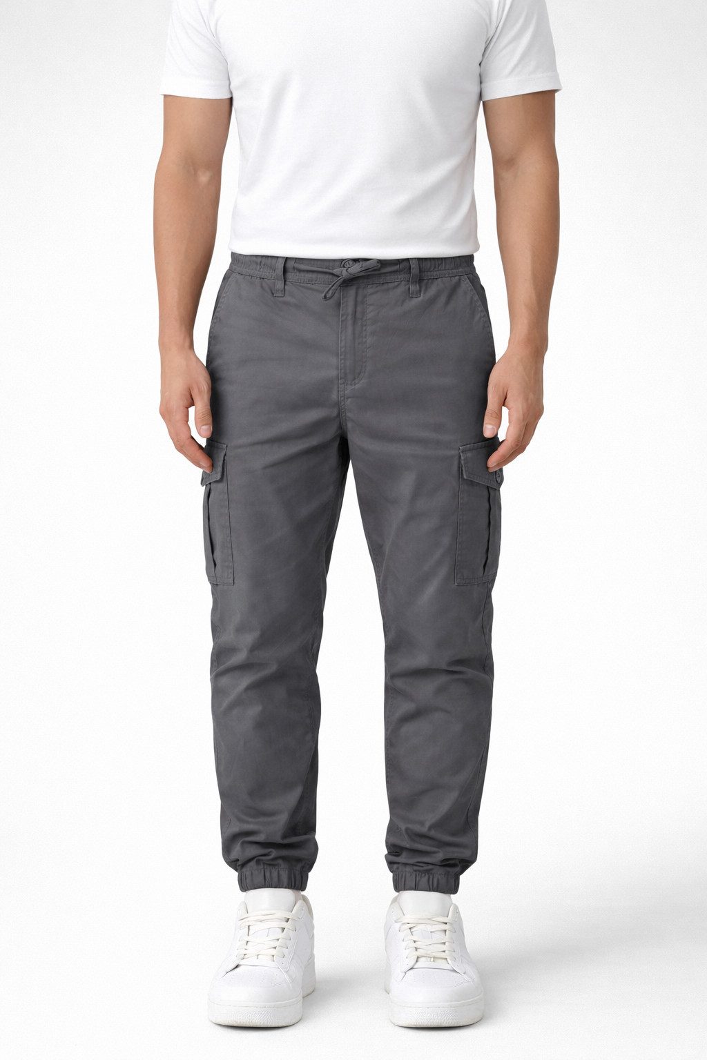 Smith & Solo Cargohose Herren, Hose Lang Chino mit Kordelzug
