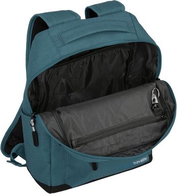 travelite Laptoprucksack Kick Off M, 40 cm, petrol, Arbeitsrucksack Schulrucksack Freizeitrucksack mit 13-Zoll Laptopfach