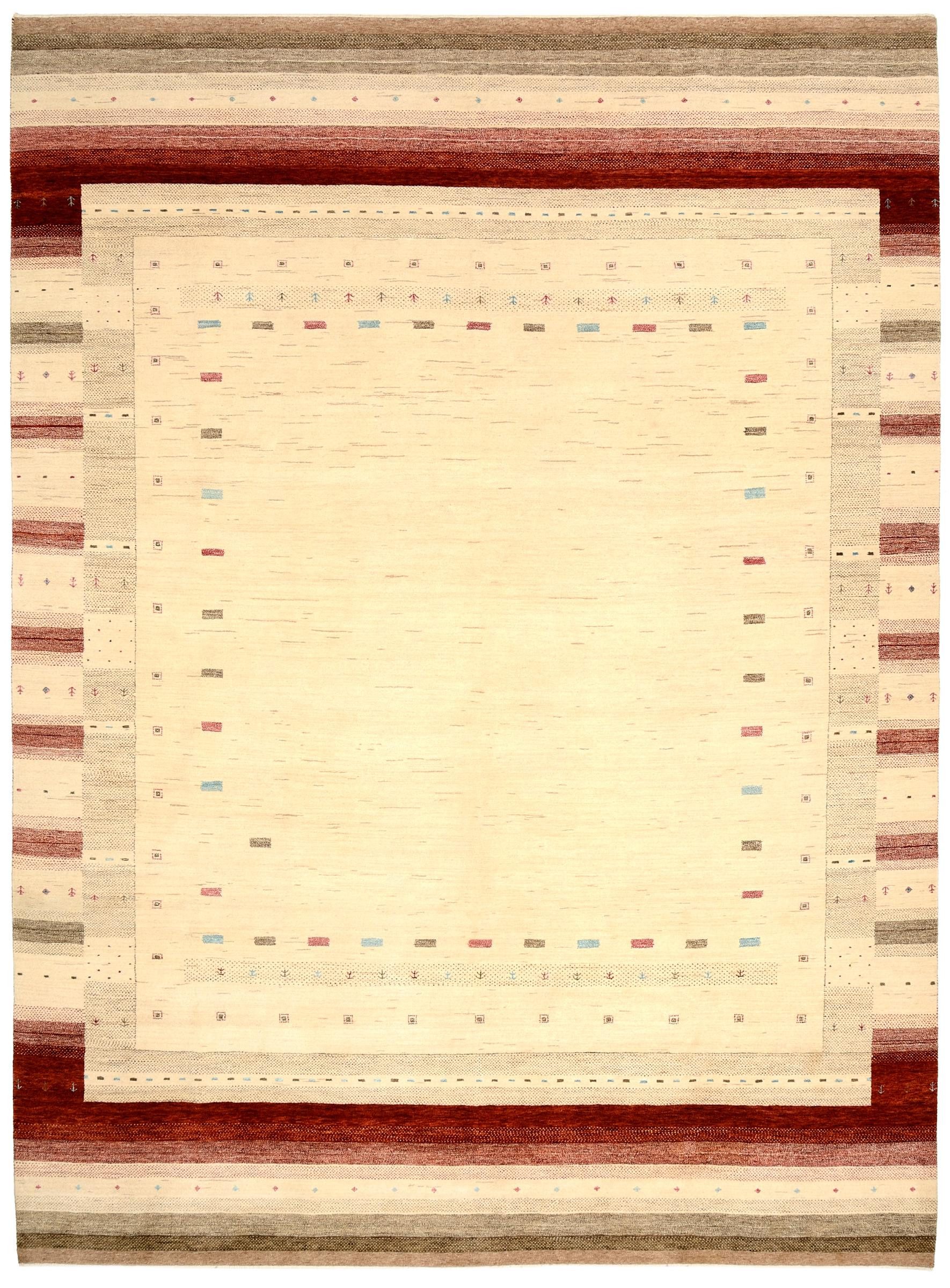 Nain Trading Orientteppich Gabbeh Loribaft Design 252x344 Handgeknüpfter Moderner Orientteppich, rechteckig, Höhe: 12 mm