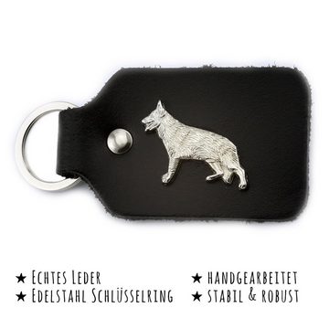 Monkimau Schlüsselanhänger Schäferhund Schlüsselanhänger aus Leder (Packung)
