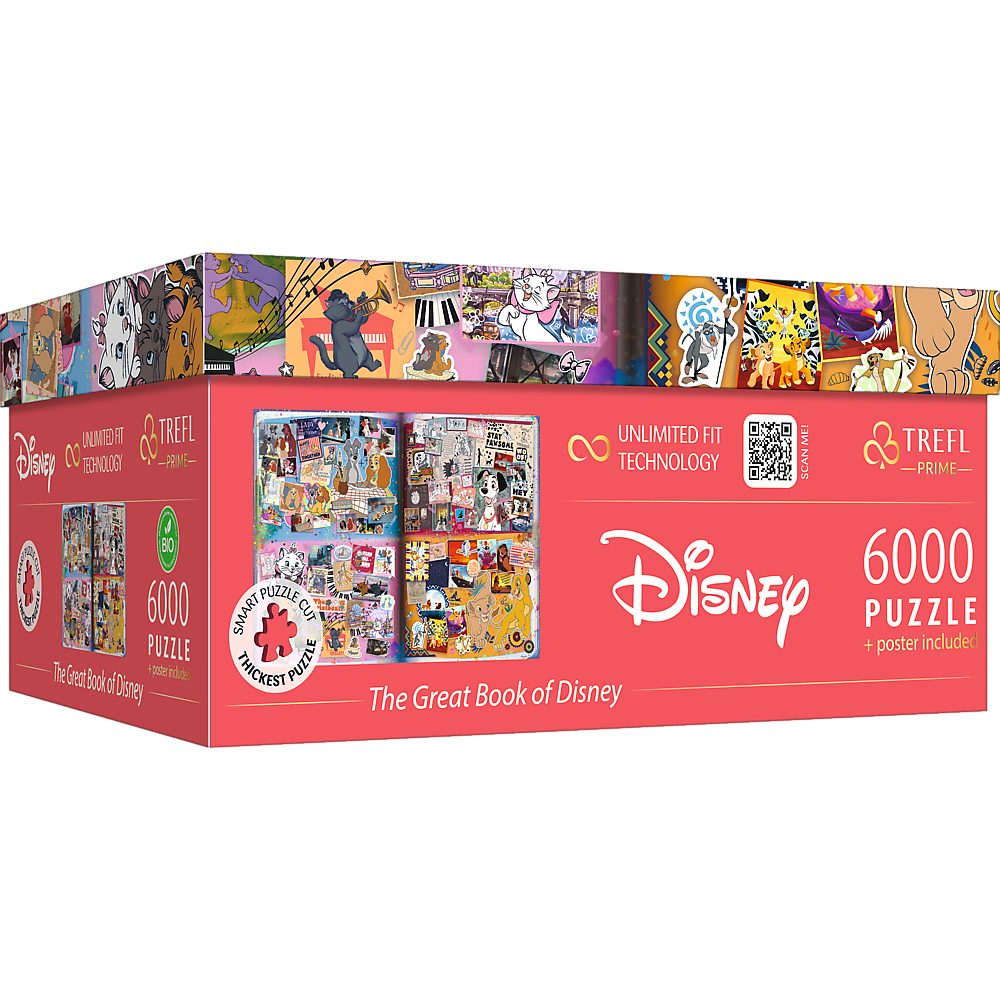 Trefl Puzzle The Great Book of Disney 6000 Teile Puzzle, 6000 Puzzleteile, Made in Europe