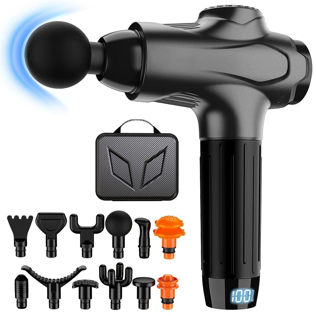 DOPWii Massagepistole 12 Massageköpfe,Tiefengewebe-Muskelmassagegerät