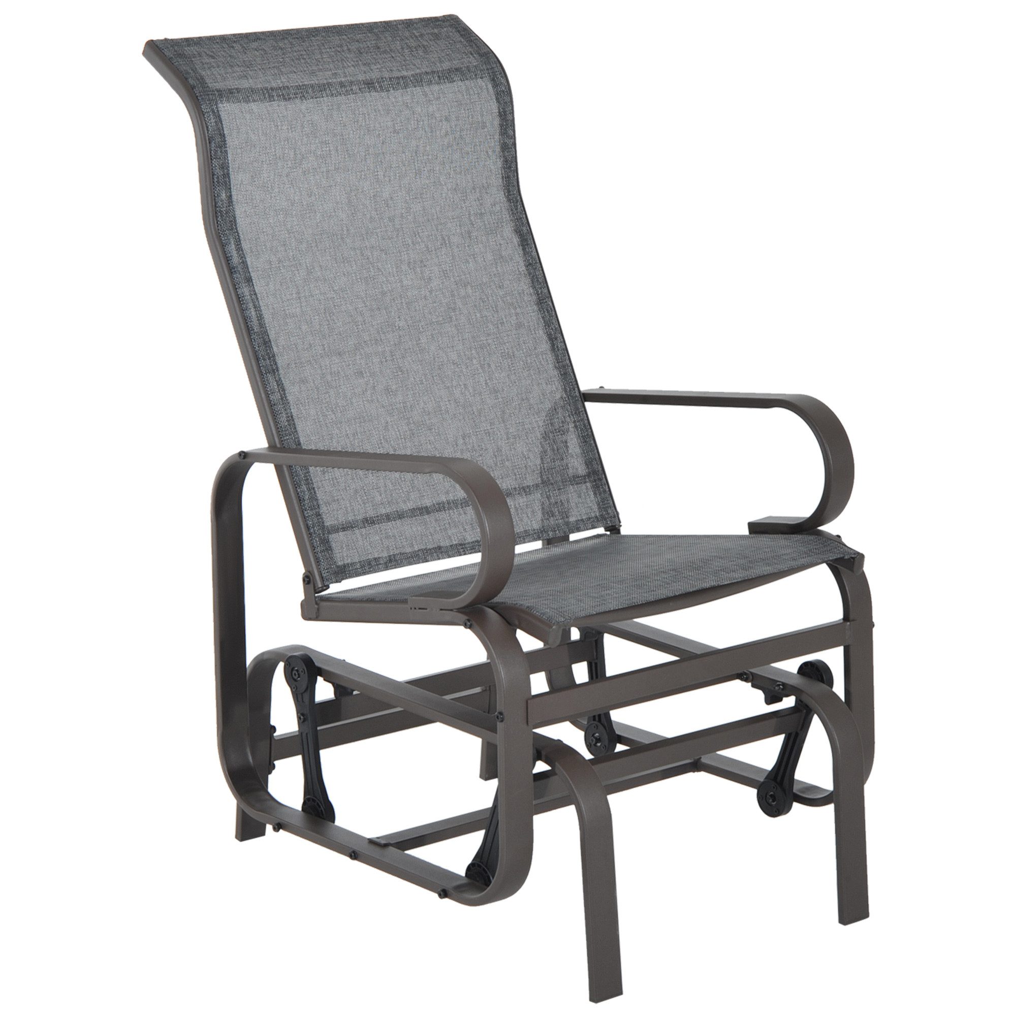 Gartenstuhl Schaukelstuhl Relaxstuhl 60x75x104cm Metall Gartenschaukel