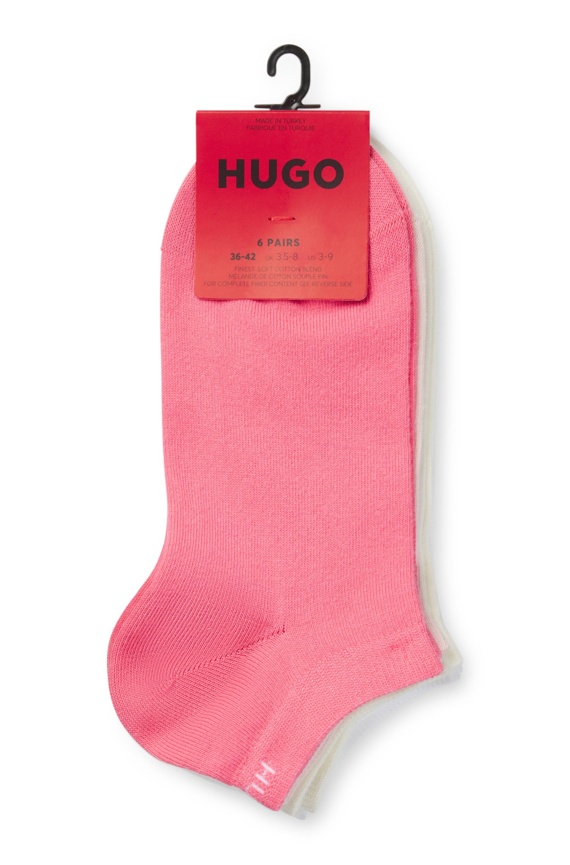 HUGO Socken 6P AS UNI CC W 10 (Packung, 6-Paar, 6er Pack) mit HUGO Schriftzug