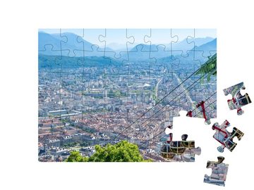 puzzleYOU Puzzle Grenoble-Bastille-Seilbahn, 48 Puzzleteile, puzzleYOU-Kollektionen
