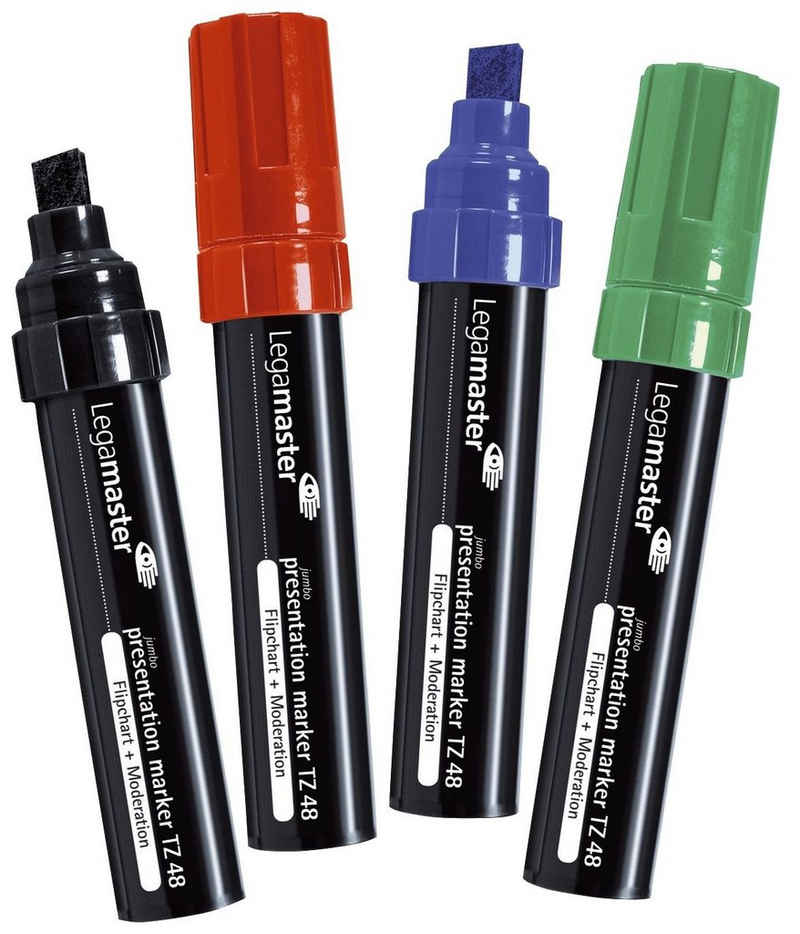 LEGAMASTER Whiteboard Marker 4 Legamaster TZ 48 Flipchart-Marker farbsortiert 4,0 - 12,0 mm