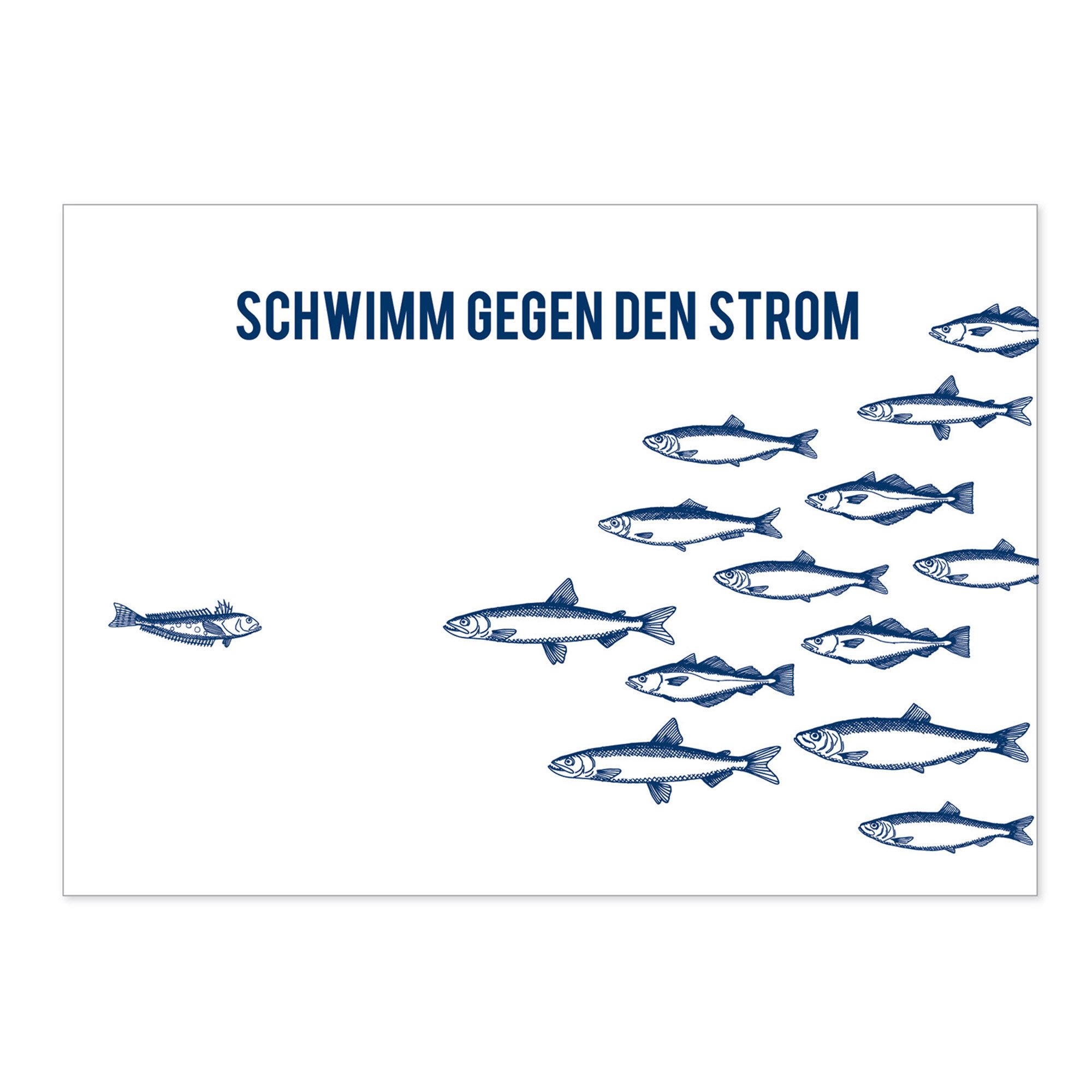 Postkarte Postkarte Gegen den Strom