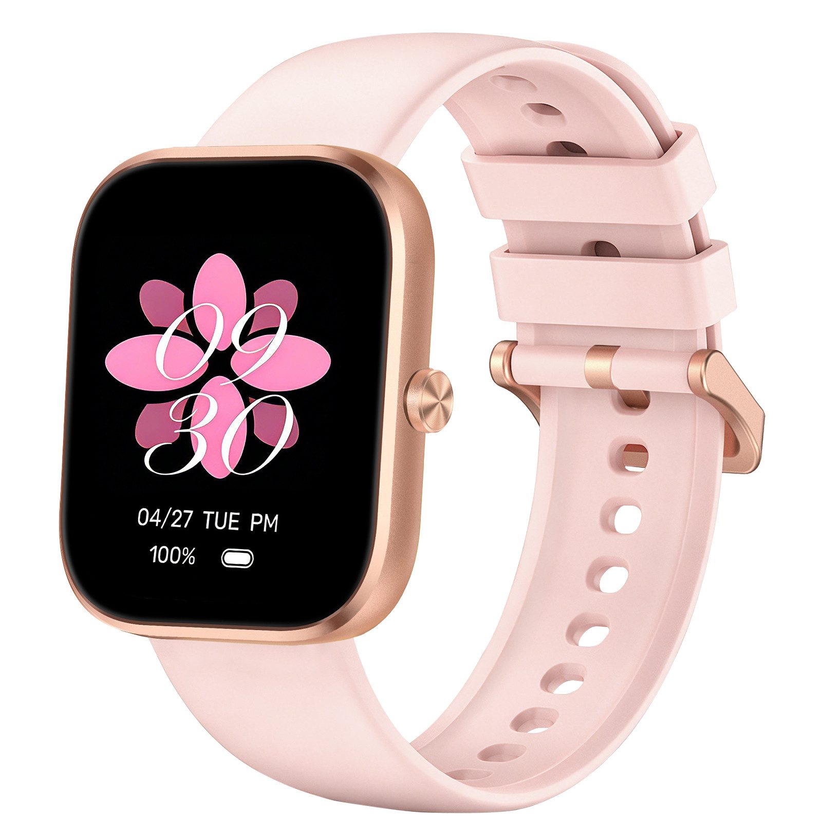 Sytifro Smartwatch Damen Herren, Fitnessuhr mit Diamantgeschliffenes Design Smartwatch (Full Touch Square Fine Sportuhr Damen cm), 150+ Sportmodes, Bluetooth 5.3 Sportuhr, Gesundheits-Uhren mit Benachrichtigung, 24/7 Herzfrequenz, Blutsauerstoff, Schlafqu