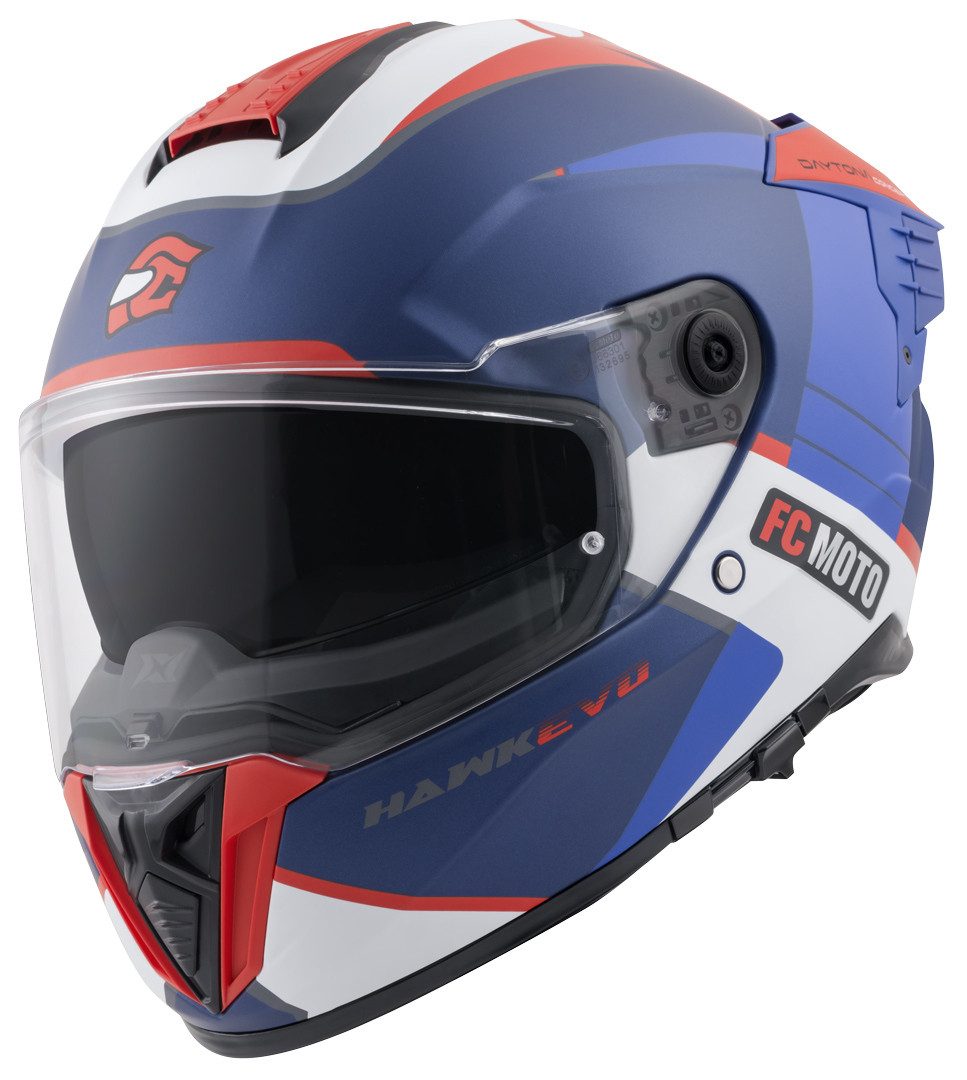 FC-Moto Motorradhelm Hawk EVO-X Helm, Vorbereitet Für Kommunikationssystem,herausnehmbares Innenfutter