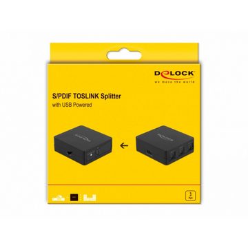 Delock S/PDIF TOSLINK Splitter 1 In 3 Out, mit USB Stromversorgung Audio- & Video-Adapter