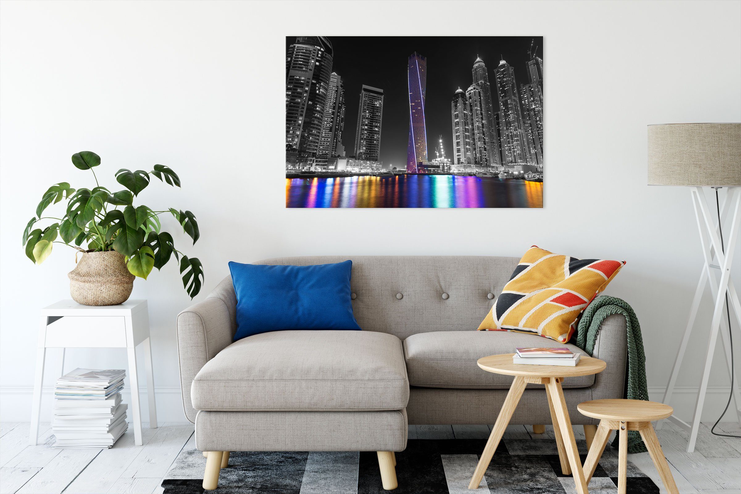 Pixxprint Leinwandbild Skyline von Dubai bei günstig online kaufen