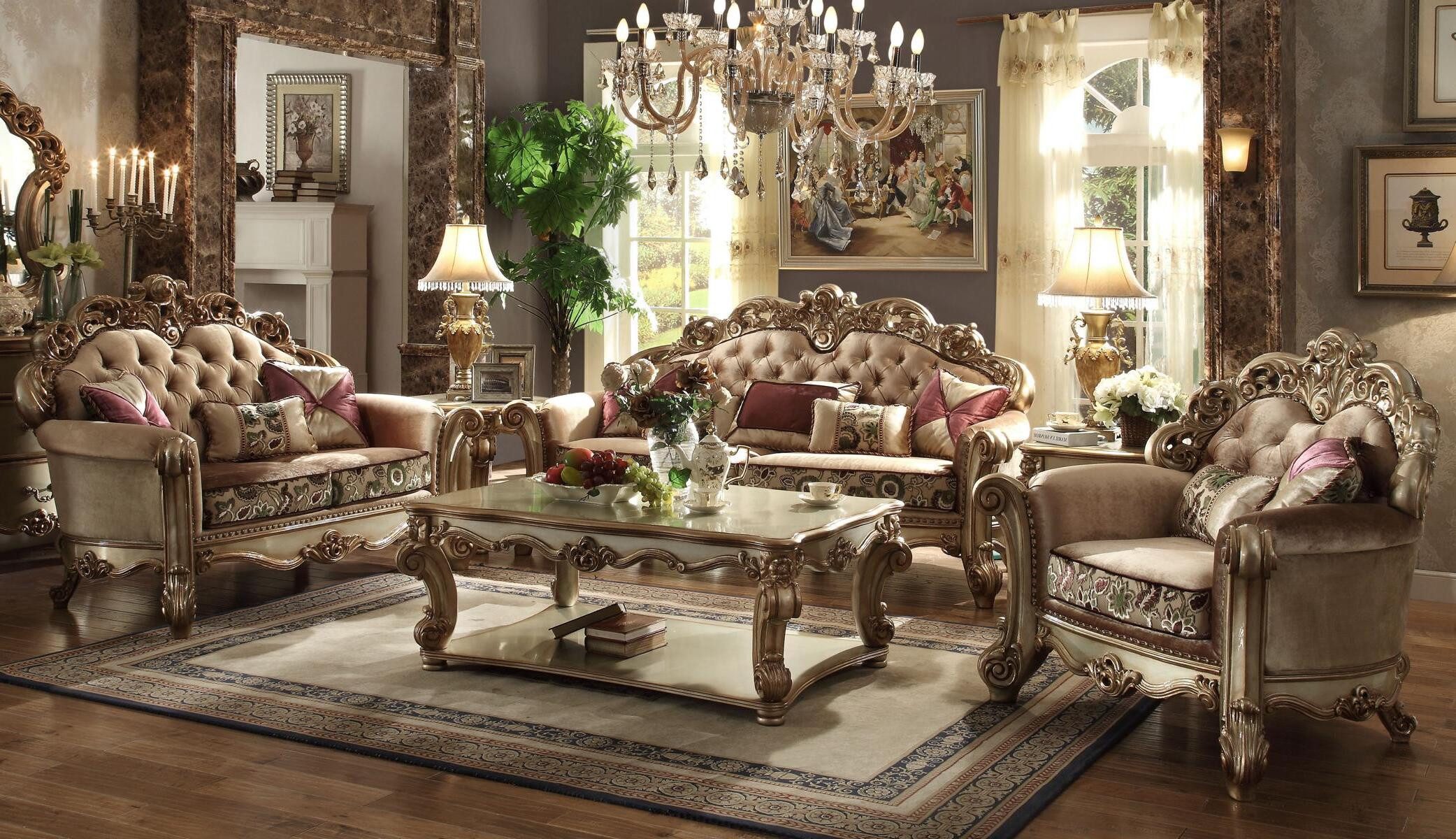 Polstergarnitur Sofagarnitur 3+2+1 Sitzer Set Sofas Couch Luxus Chesterfield
