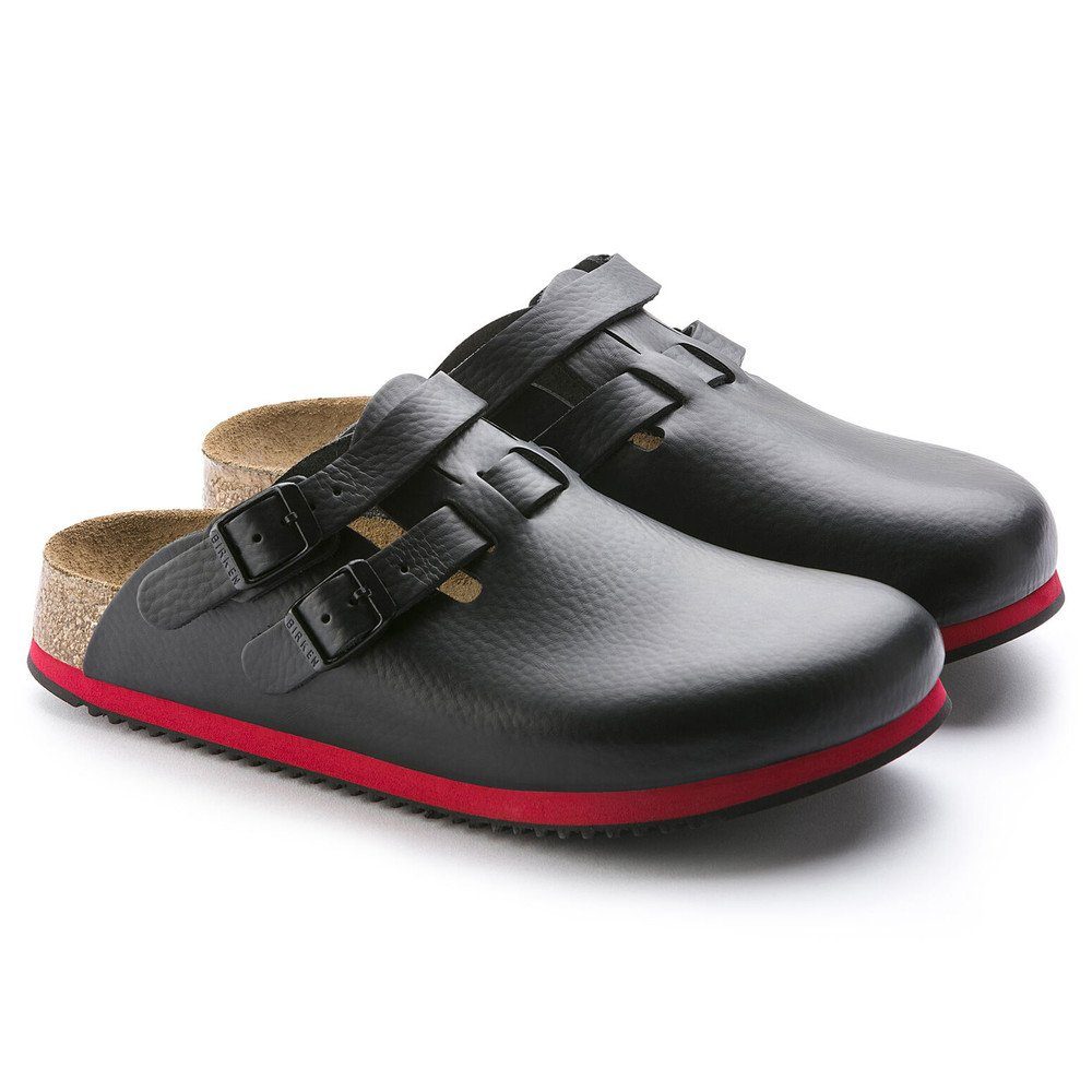 Birkenstock Clog Kay Superlauf, WB, Naturleder, schwarz/rot Pantolette – Bild 4 von 5