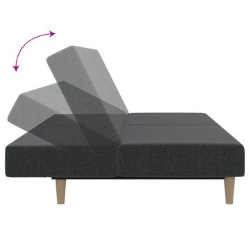 vidaXL Sofa Schlafsofa 2-Sitzer Dunkelgrau Stoff