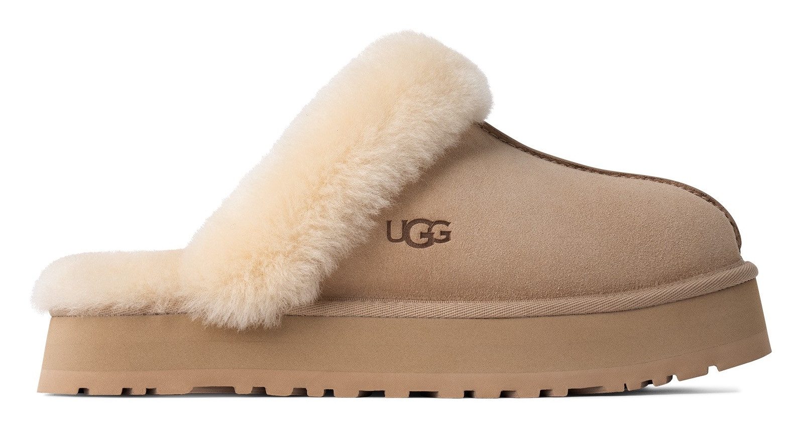 UGG W DISQUETTE Hausschuh Homeslippers, Hausschuh, Clog mit angesagtem Plateau