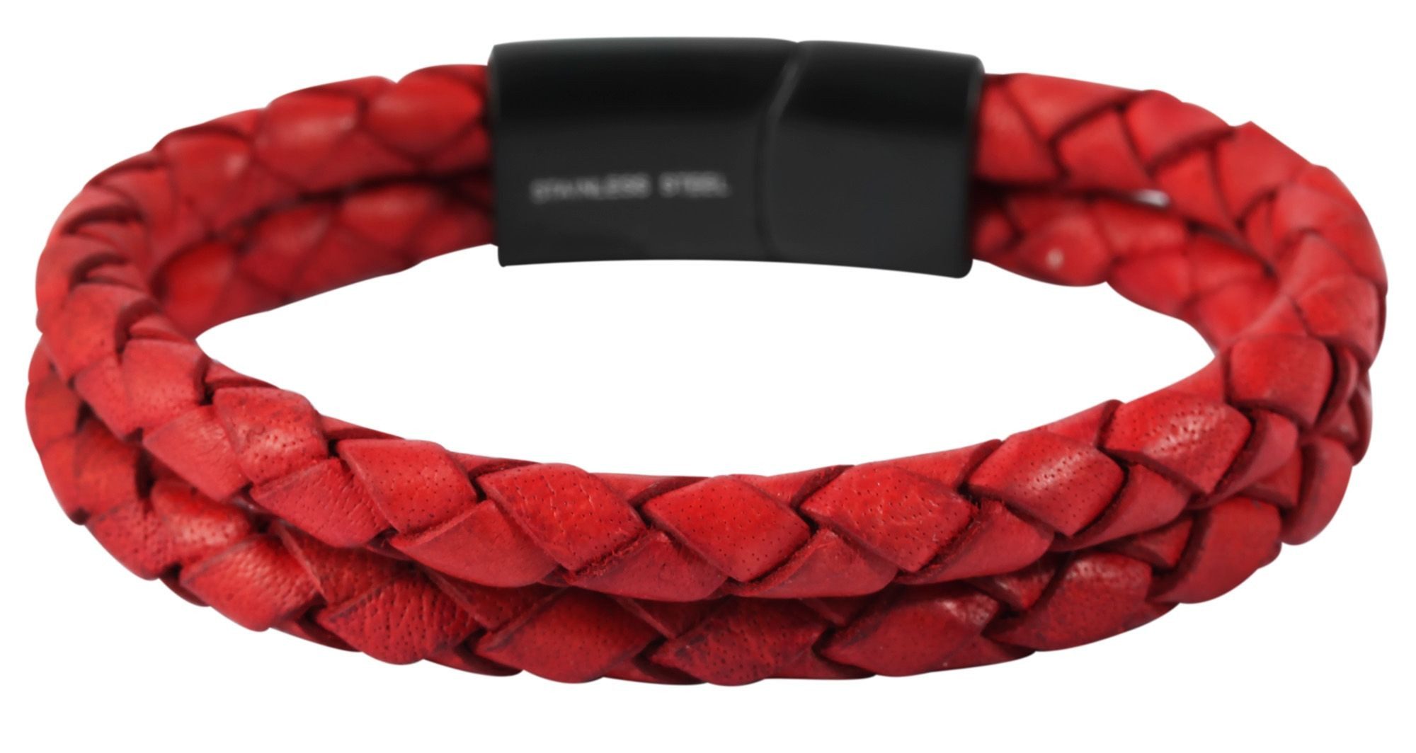 AKZENT Armband Ledoy Echtleder rot