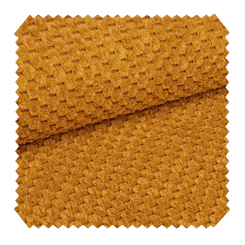 novely® Stoff ZEVEN Plüschiger Möbelstoff in Cord-Optik mit Kachelmuster, Robust, Superweiche Haptik, Wabenartiges Design, Meterware, 1lfm