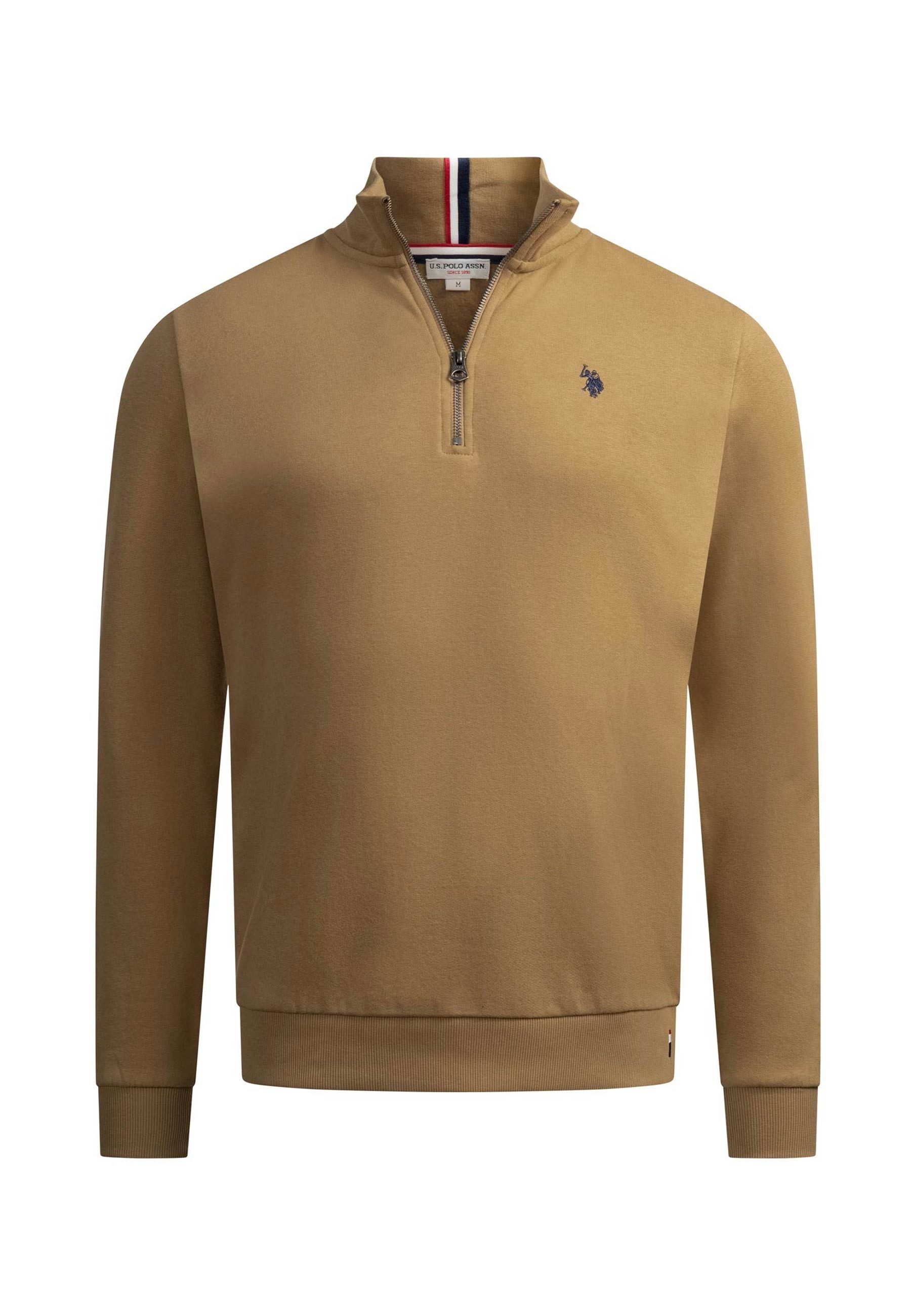 Stehkragenpullover USNiico – Herren Half-Zip Pullover mit Logo-Stickerei