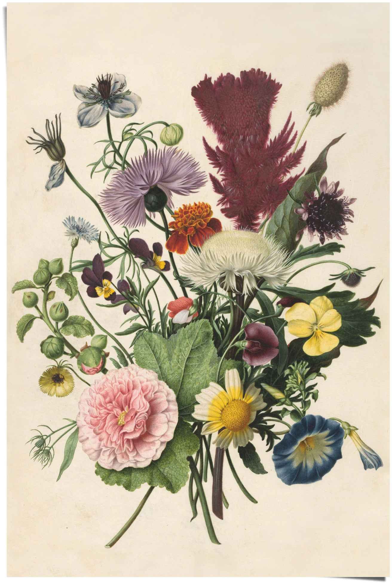 Reinders! Blumenstrauß (1 - Blumen Stilleben - St) Poster Rijksmuseum,