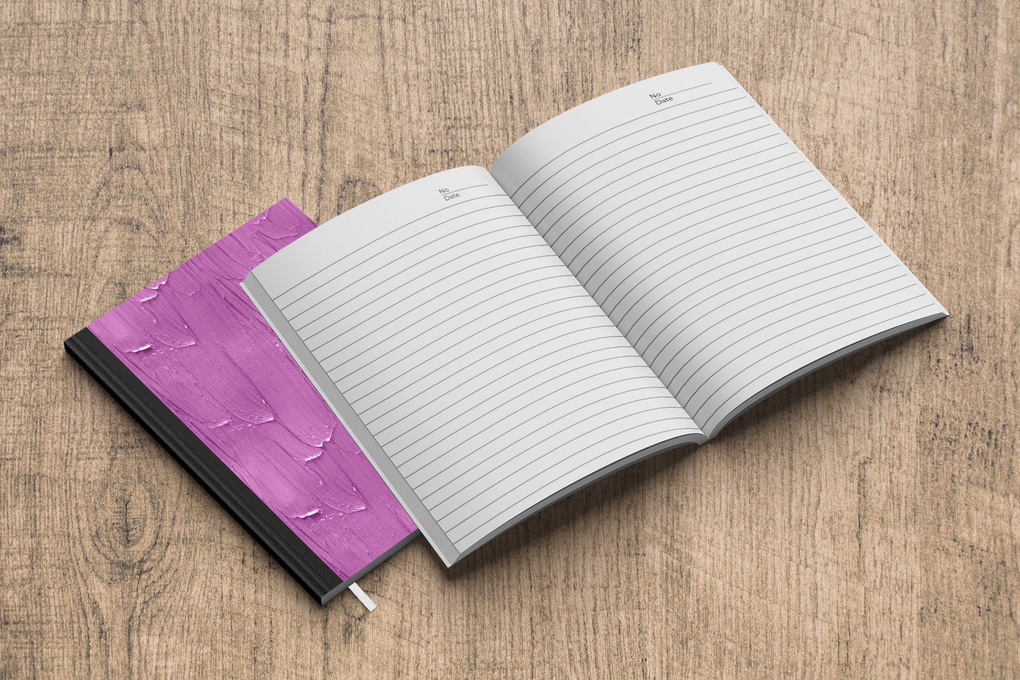 Notizheft, Farbe Muster Haushaltsbuch MuchoWow 98 Notizbuch Tagebuch, - Journal, A5, Seiten, Lila, - Merkzettel,