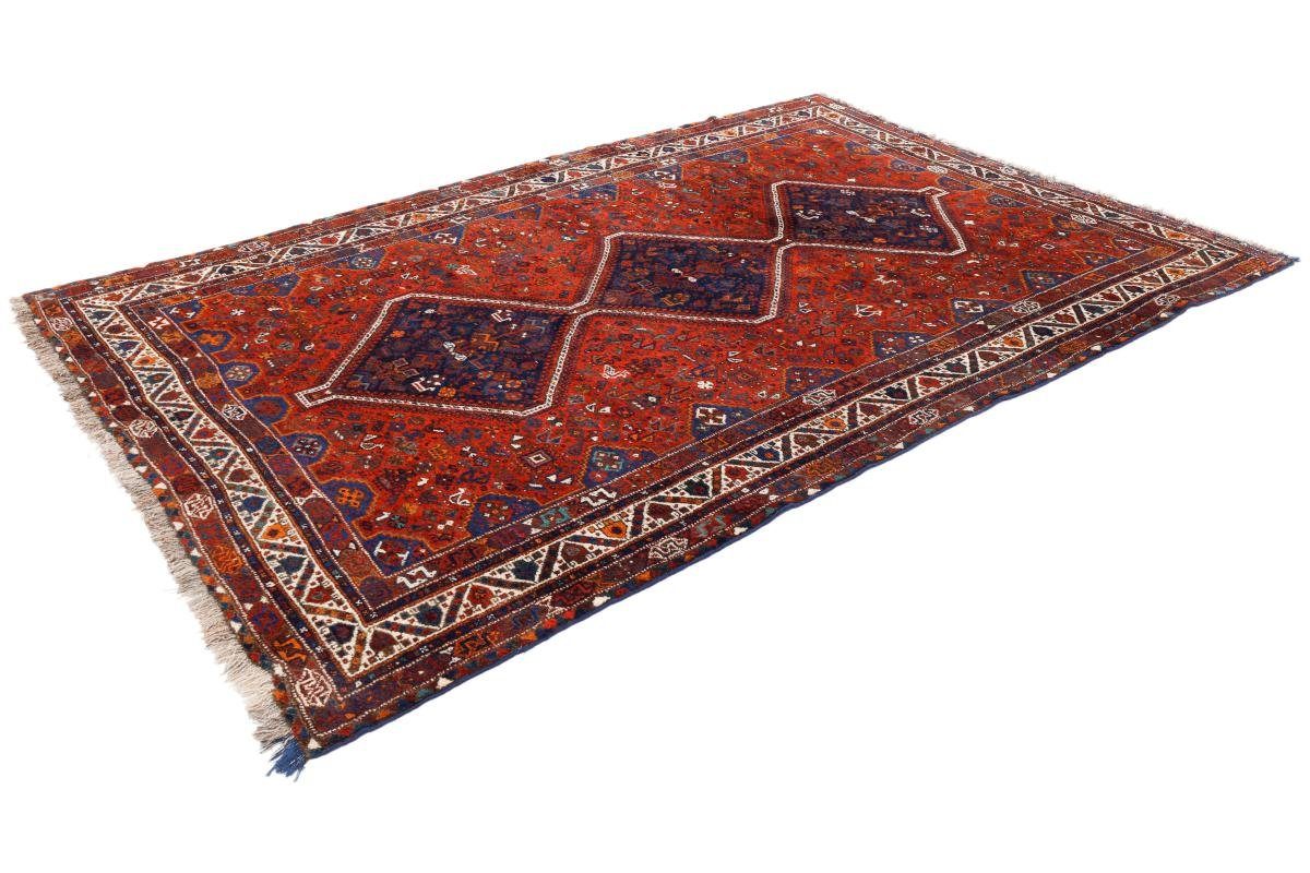 Orientteppich Shiraz 221x319 mm Höhe: Handgeknüpfter rechteckig, 10 Perserteppich, Orientteppich Nain / Trading