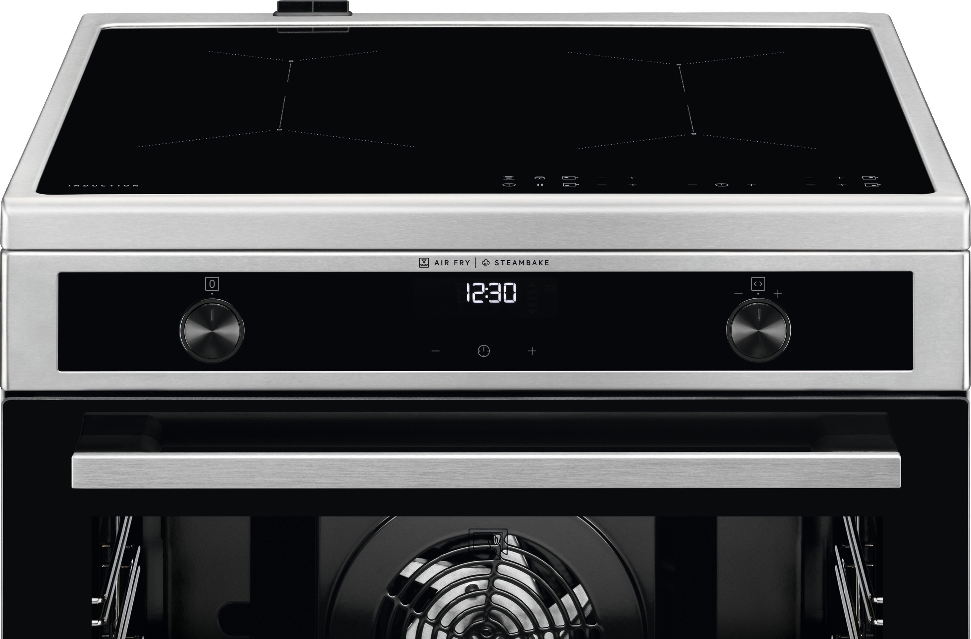 AEG Induktions-Standherd CIB6643BBM, mit Teleskopauszug nachrüstbar, Induktionskochfeld, Standherd, mit AirFry-Funktion, mit Timer