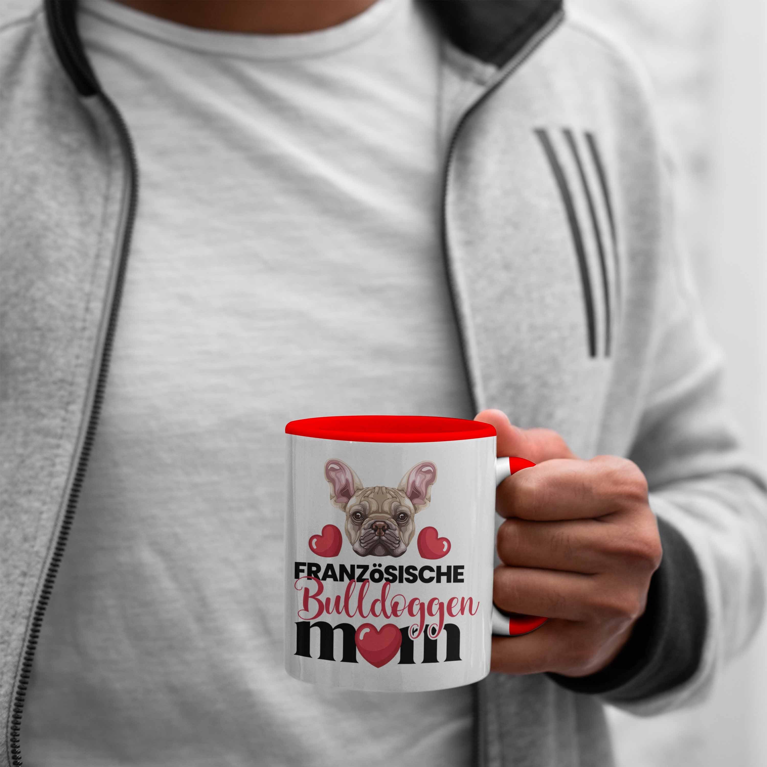 Trendation Tasse Mama Geschenk Rot Lustiger Spruc Besitzer Französische Mom Bulldogge Tasse