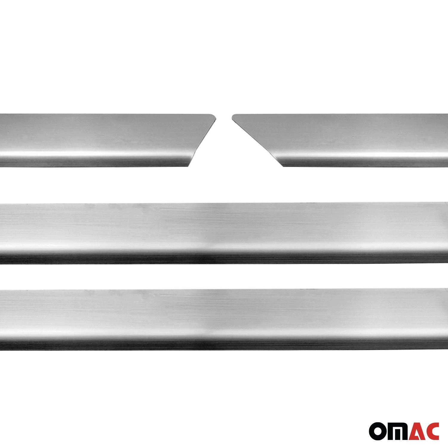 OMAC Zierleisten-Aufkleber Einstiegsleisten für Nissan X-Trail 2001-2007 Edelstahl Silber 2x, (4tlg), Langlebig,Einfache Reinigung,Einfache Installation,Rostbeständig