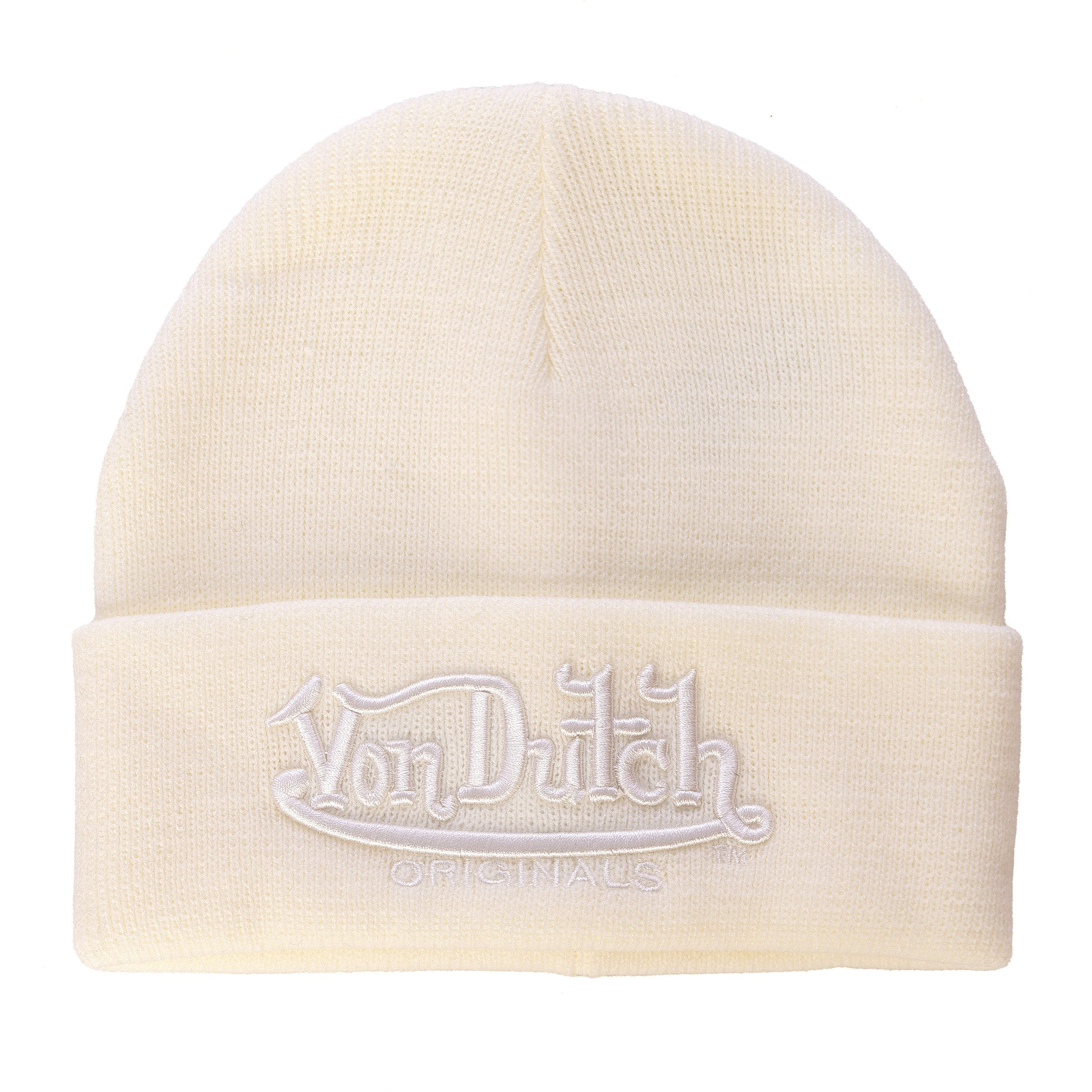 Von Dutch Strickmütze Mütze Von Dutch Beanie Flint cream breiter Umschlag günstig online kaufen