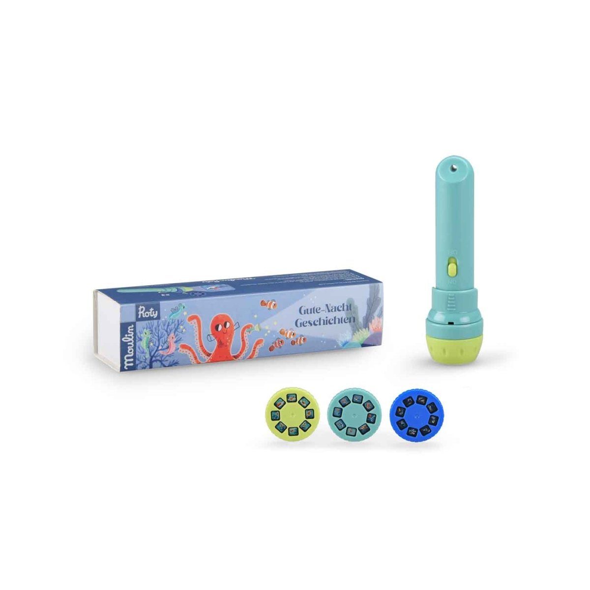 Moulin Roty Projektionslampe Projektionsleuchte Taschenlampe mit Geschichte günstig online kaufen