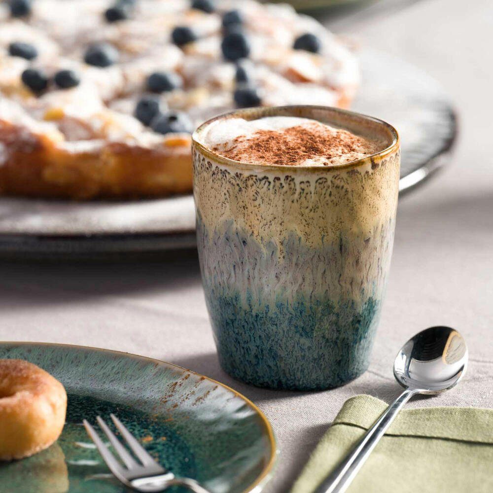 LEONARDO Becher Matera, Beige, Anthrazit, Blau, Keramik