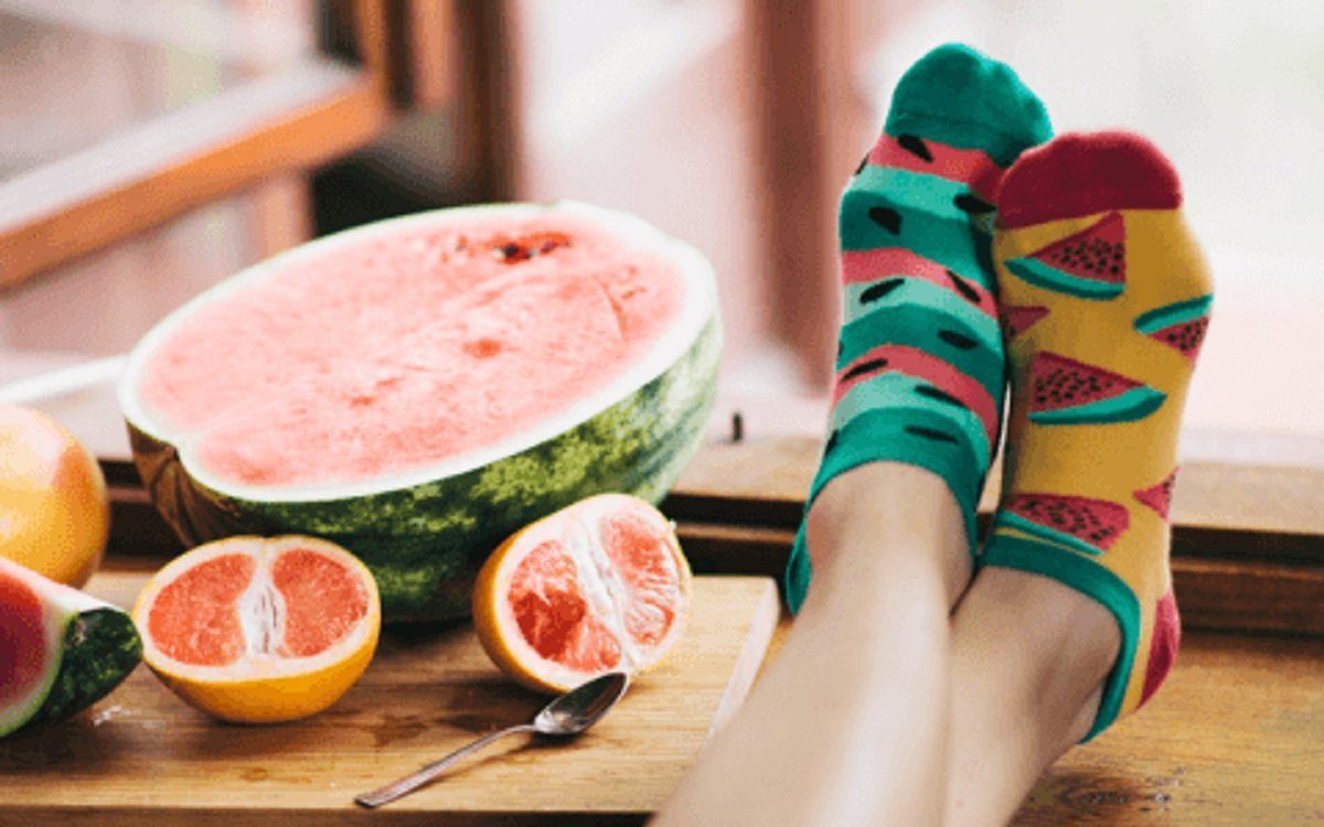 1-Paar, Watermelon Many Sneakersocken Paar, Mornings Paar) (1 Mornings 1 Sneaker Splash Many