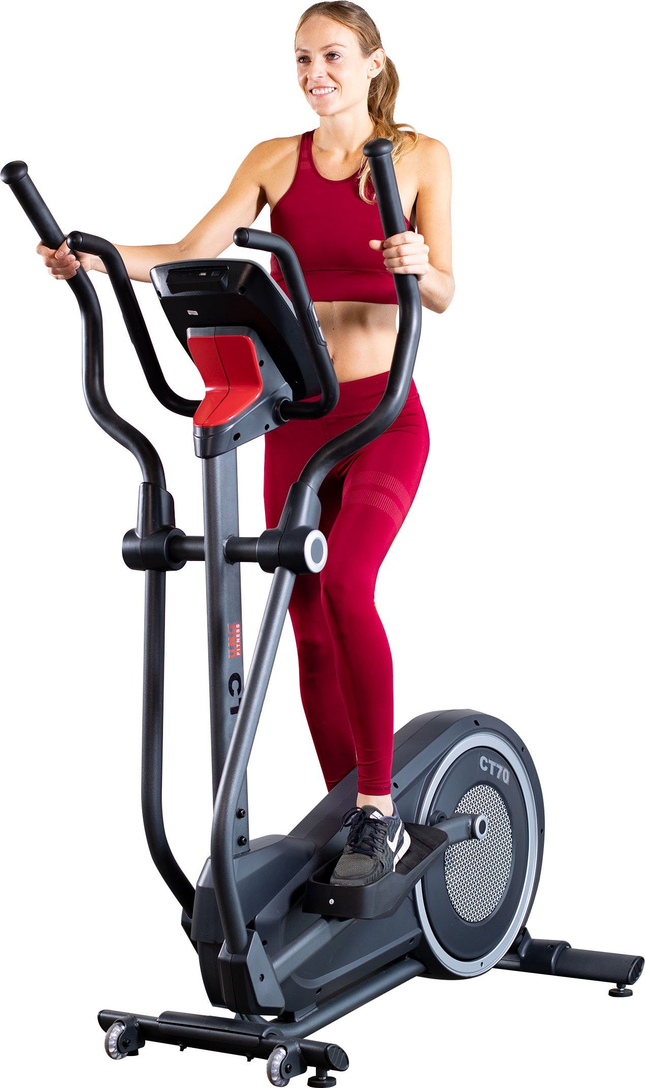 U.N.O. FITNESS Crosstrainer-Ergometer CT 70 (Fitnessgerät, Bluetooth), 150 kg max. Benutzergewicht, 32 Widerstandsstufen