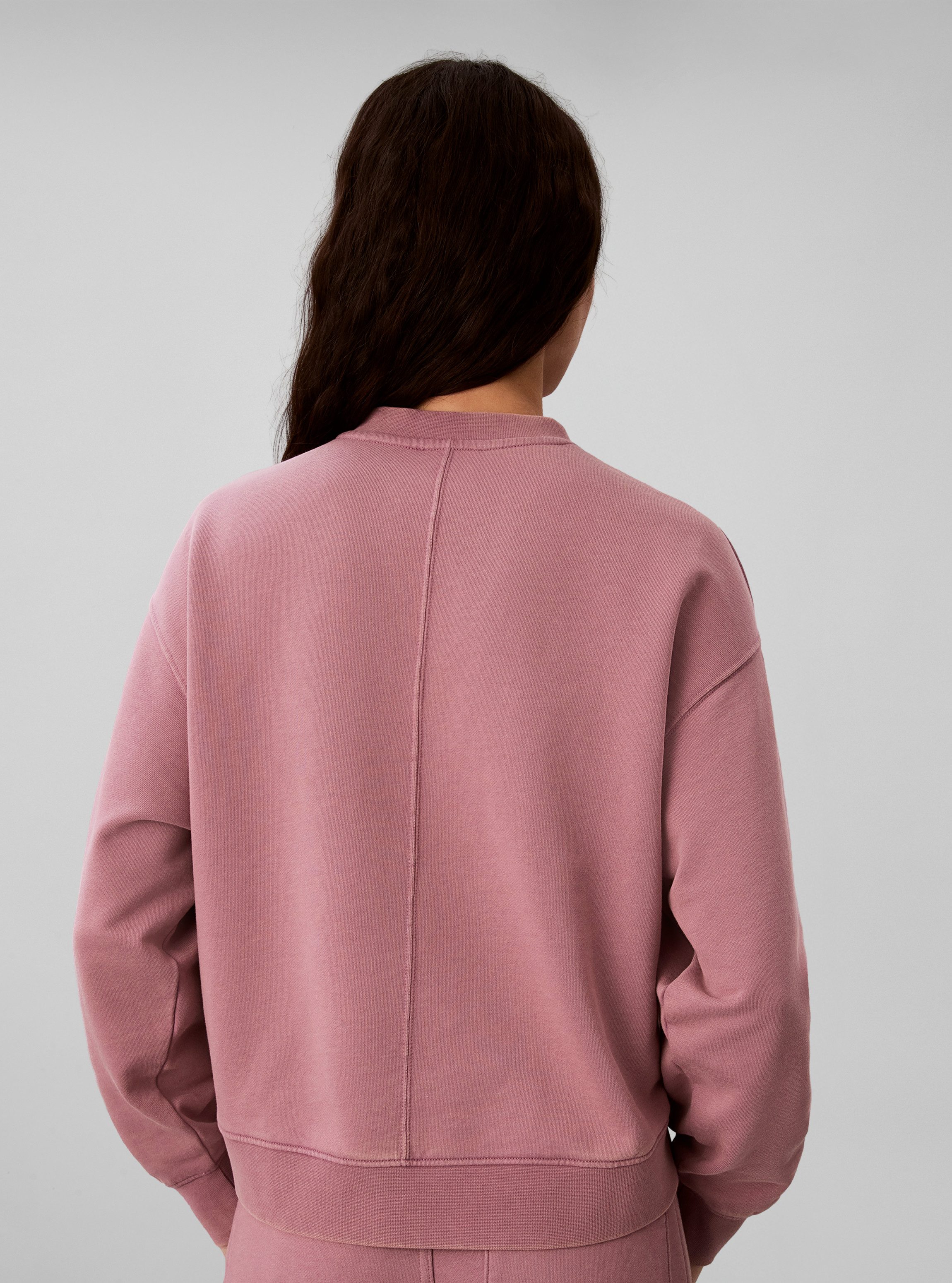 Calvin Klein Jeans Sweatshirt WOVEN LABEL TERRY V-NECK Regular fit mit V-Ausschnitt – Bild 3 von 5