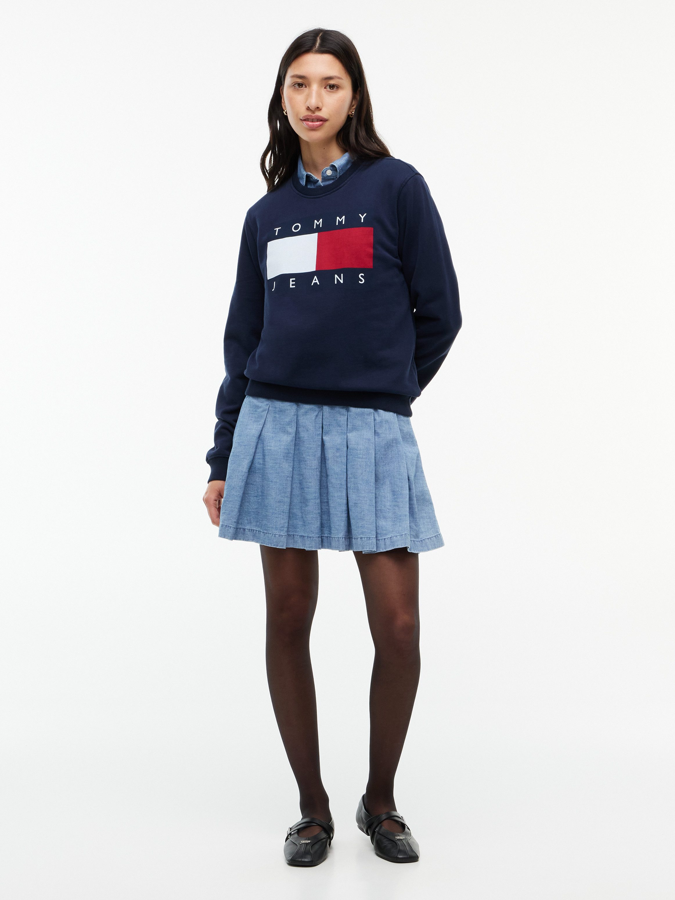 Tommy Jeans Sweatshirt TJW REG FLAG CREW Baumwolle – Bild 4 von 5
